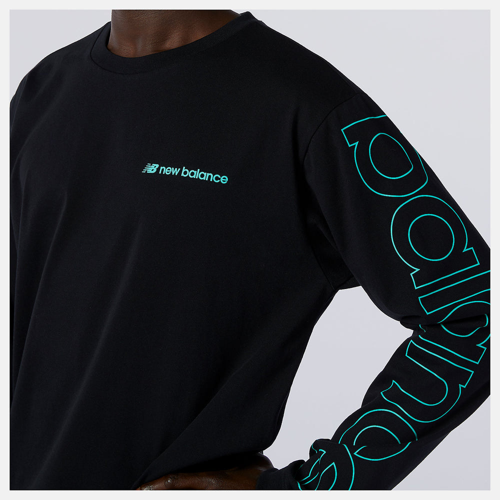 Black NB Sport Style Optiks Longsleeve Tee / New Balance Men