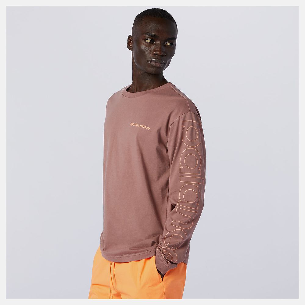 Red NB Sport Style Optiks Longsleeve Tee / New Balance Men