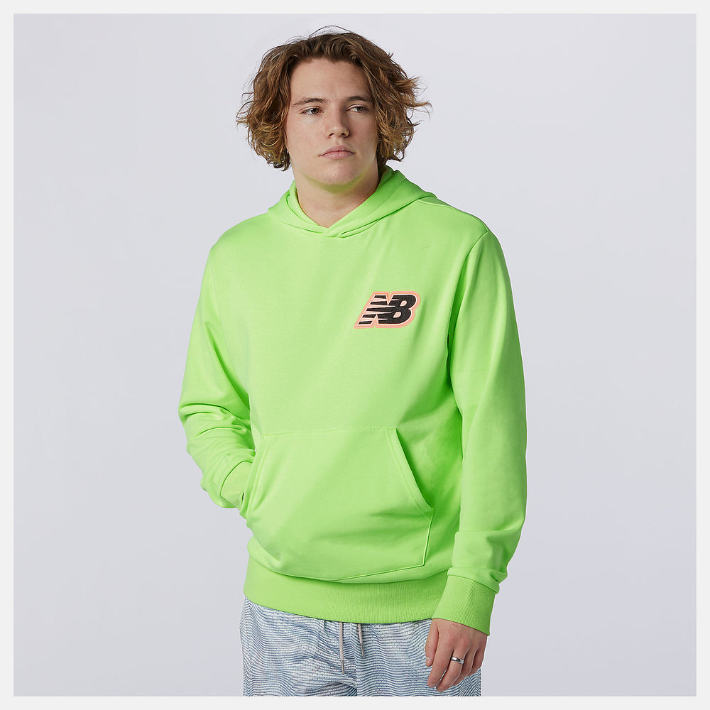 Bleached Lime Glo NB Athletics Psy Varsity Hoodie / New Balance Men