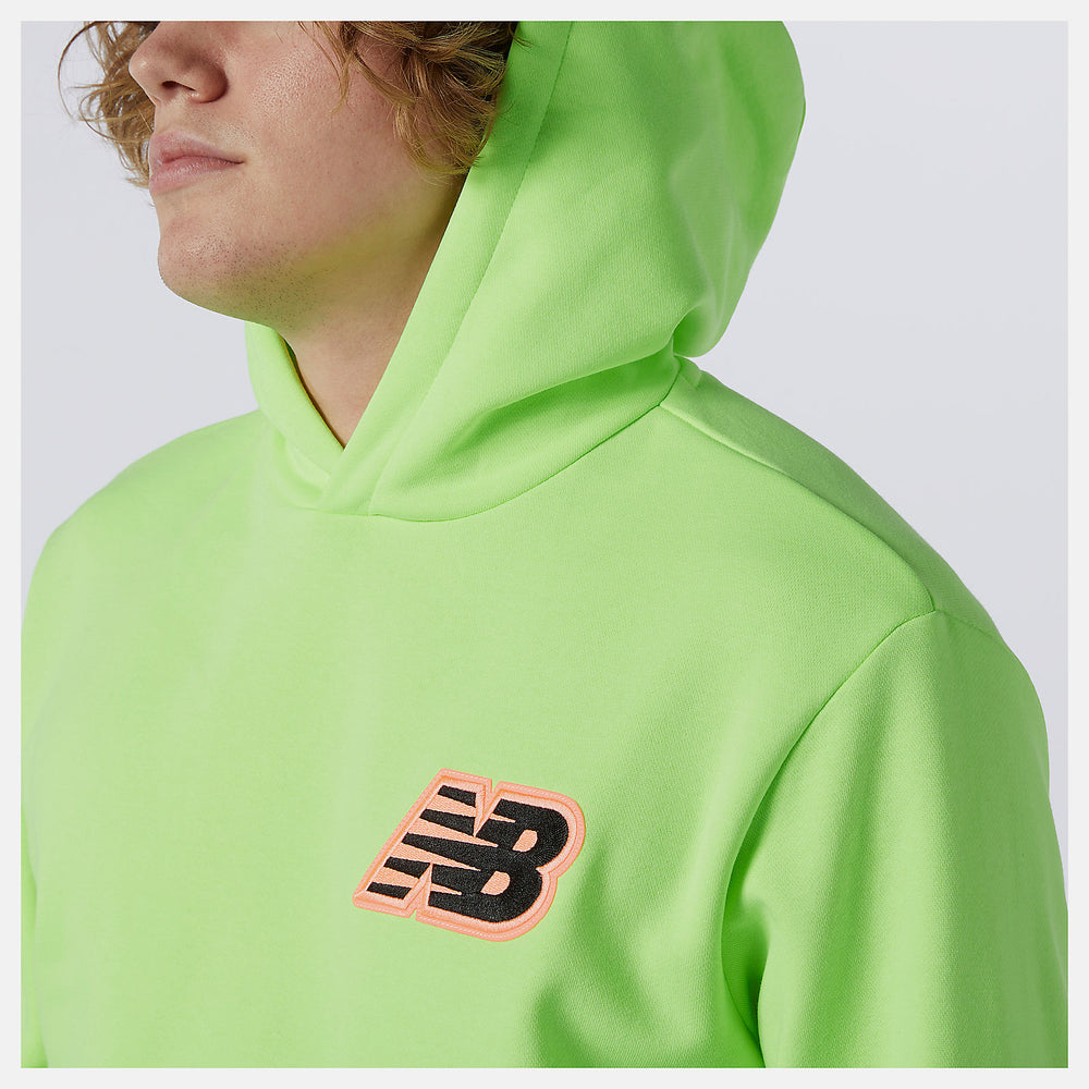 Bleached Lime Glo NB Athletics Psy Varsity Hoodie / New Balance Men