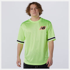 Bleached Lime Glo NB Athletics Psy Varsity Mesh Tee / New Balance Men
