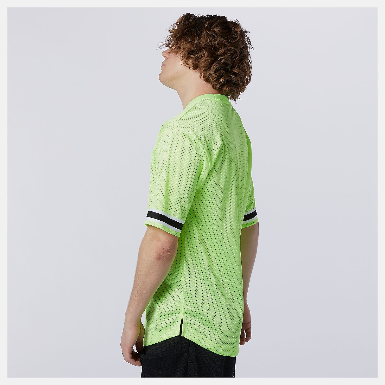 Bleached Lime Glo NB Athletics Psy Varsity Mesh Tee / New Balance Men