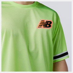 Bleached Lime Glo NB Athletics Psy Varsity Mesh Tee / New Balance Men
