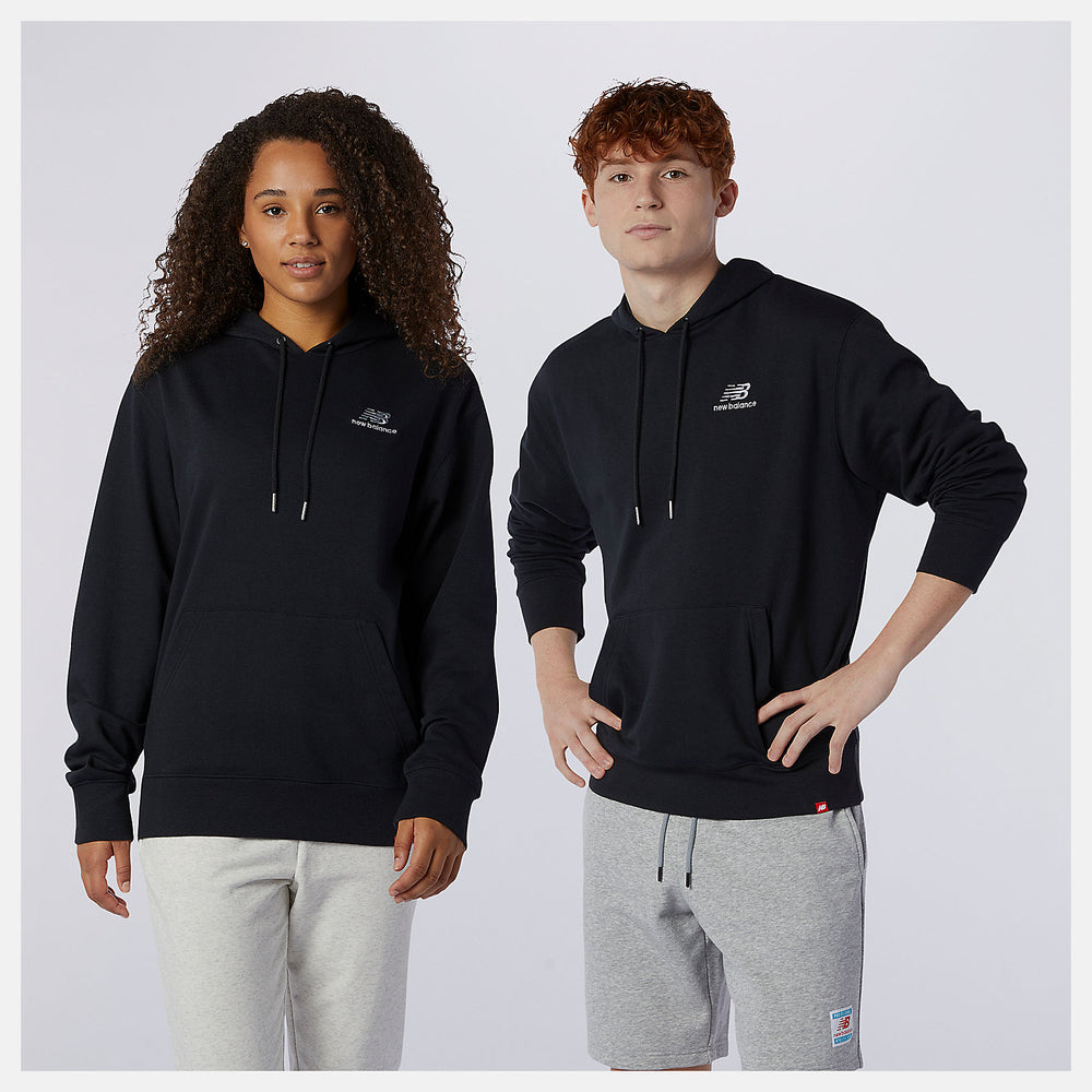 Black NB Essentials Embroidered Hoodie / New Balance Women|Men