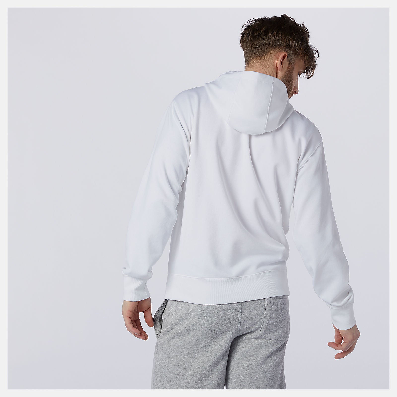 White NB Essentials Embroidered Hoodie / New Balance Women|Men