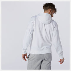 White NB Essentials Embroidered Hoodie / New Balance Women|Men