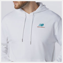 White NB Essentials Embroidered Hoodie / New Balance Women|Men