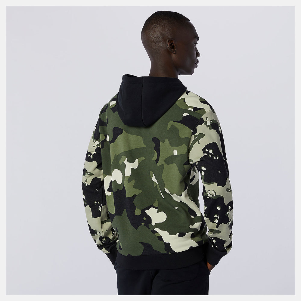 Black/Magnet NB Essentials Fleece Camo Hoodie / New Balance Men
