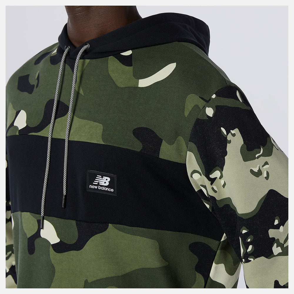 Black/Magnet NB Essentials Fleece Camo Hoodie / New Balance Men