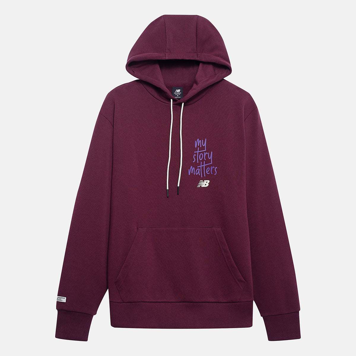 NB Burgundy My Story Matters Hoodie / New Balance Men