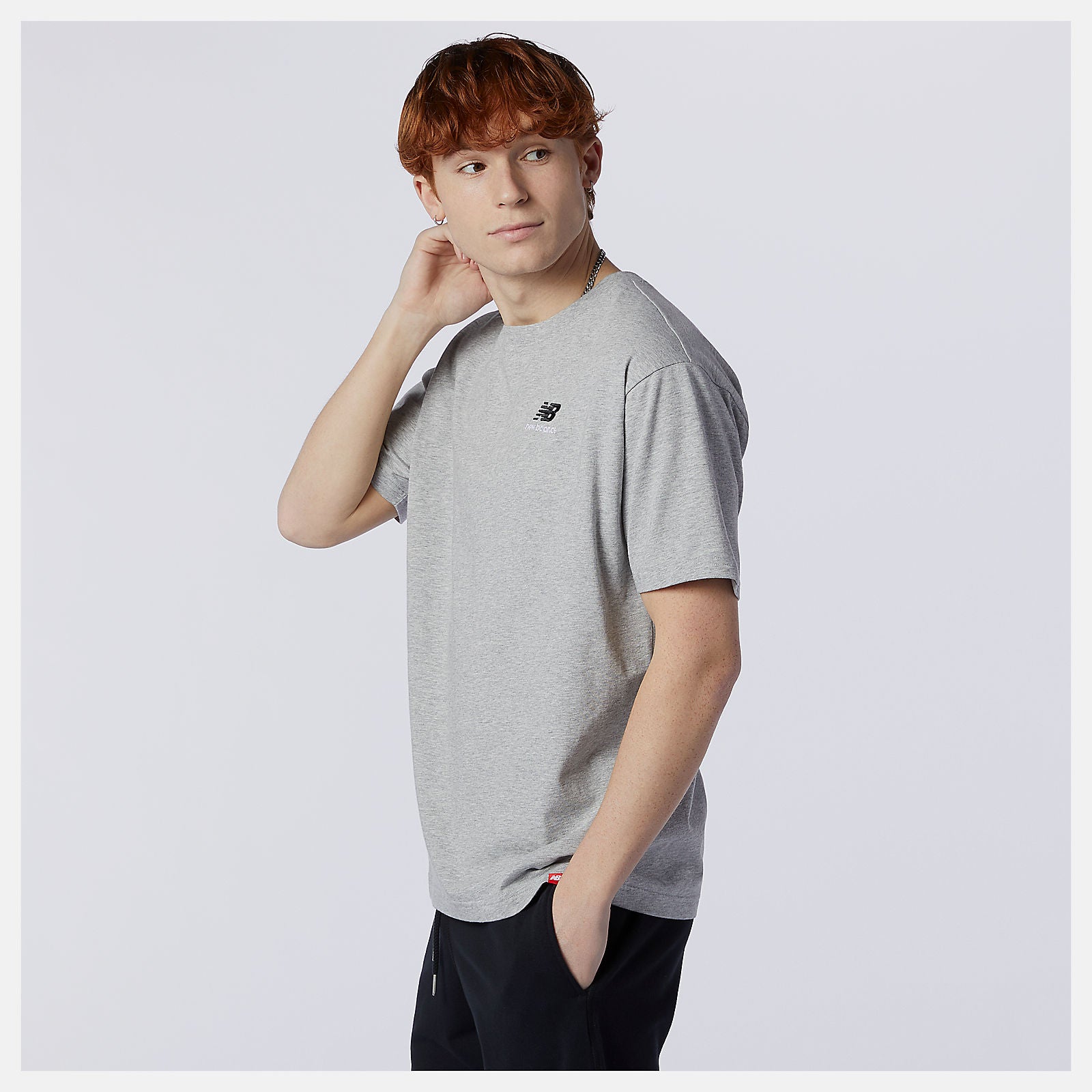 Athletic Grey NB Essentials Embroidered Tee / New Balance Women|Men