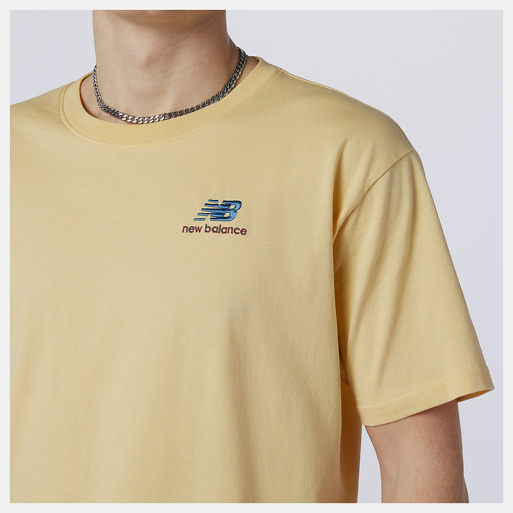 Yellow NB Essentials Embroidered Tee / New Balance Women|Men