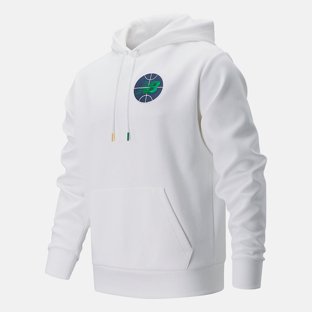 White NB Basketball Colorized Court Hoodie / New Balance Men
