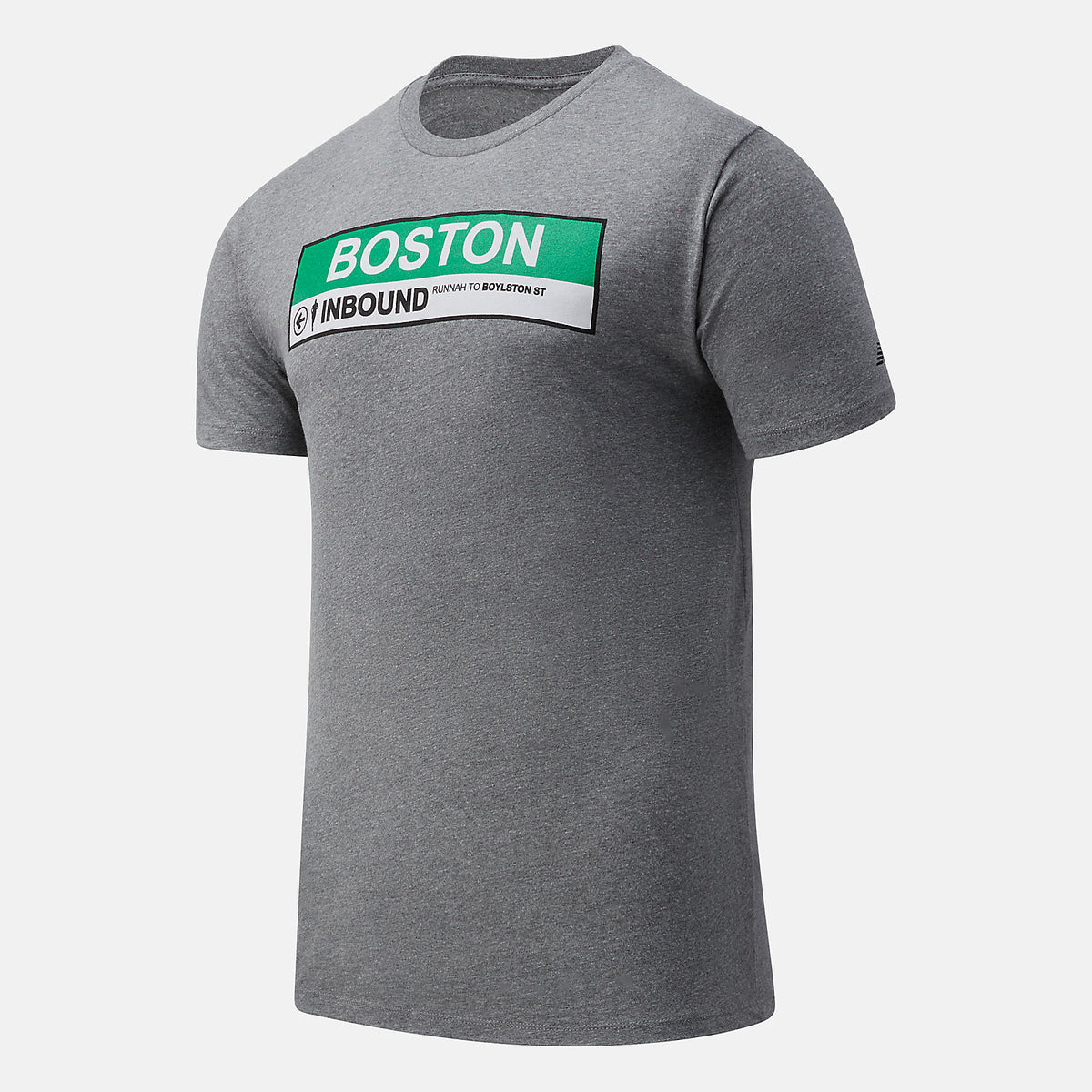 Athletic Grey Boston INBound Green Line Graphic Tee / New Balance Men