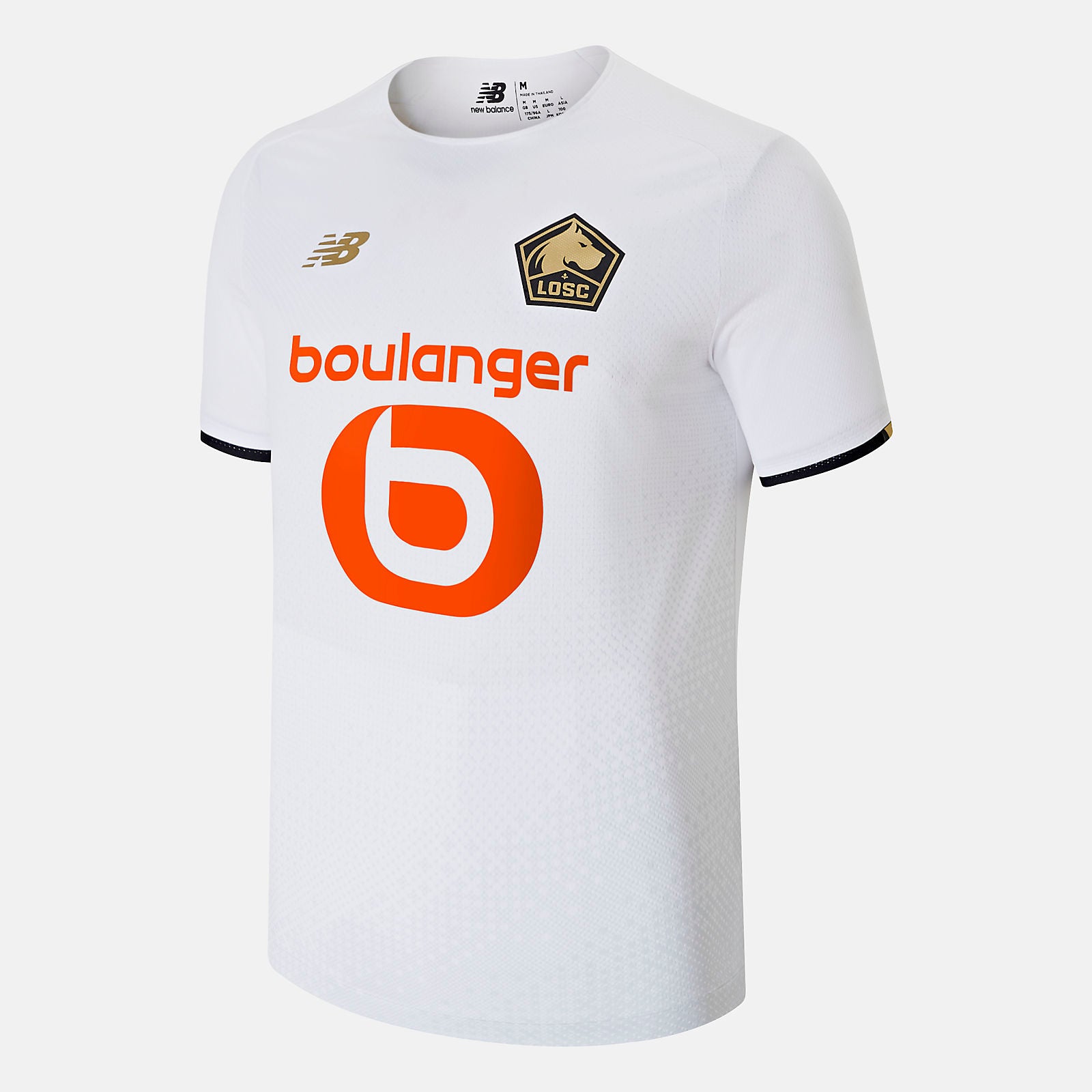 White Lille LOSC Away Short Sleeve Jersey / New Balance Men