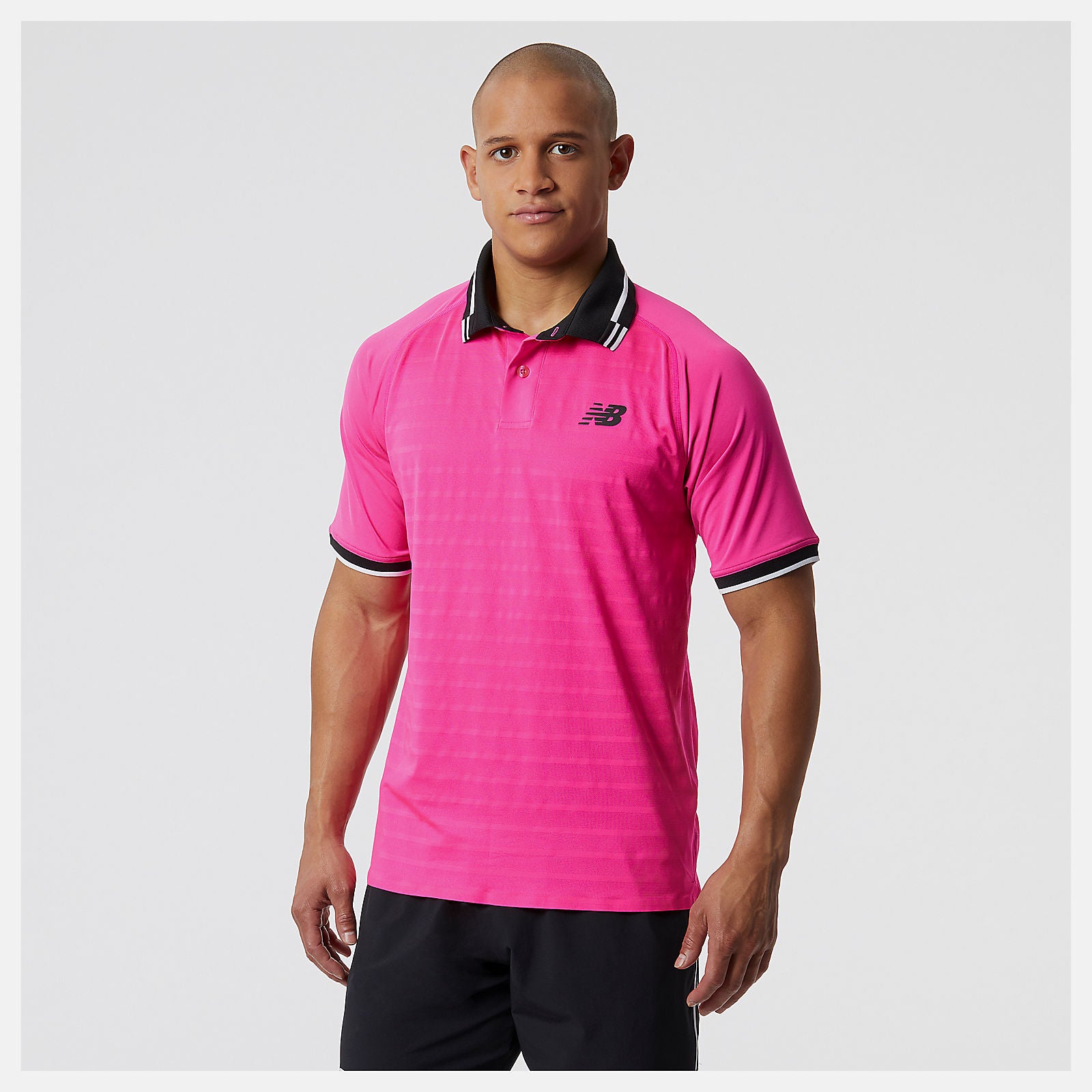 Pink Glo Tournament Polo / New Balance Men