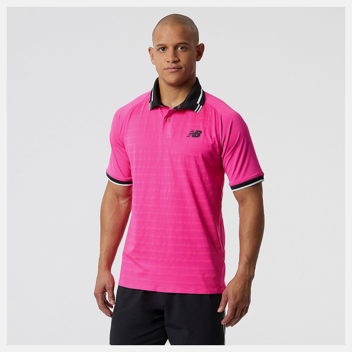 Pink Glo Tournament Polo / New Balance Men