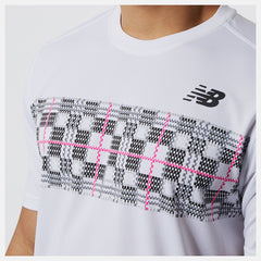 White/Black Printed Tournament Crew / New Balance Men