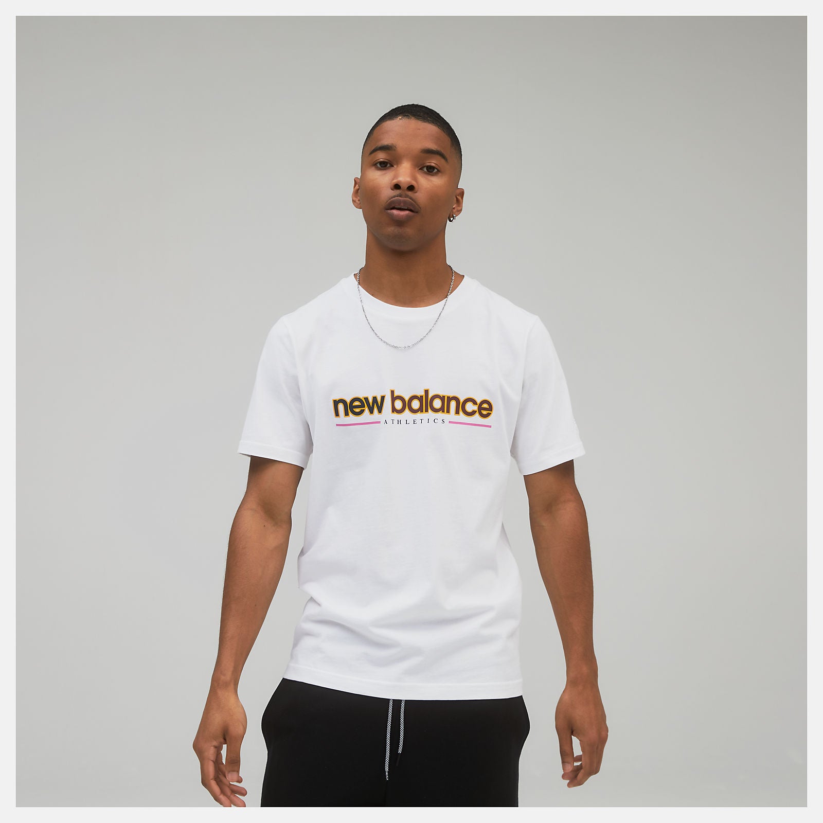 White NB Athletics Higher Learning Tee / New Balance Men