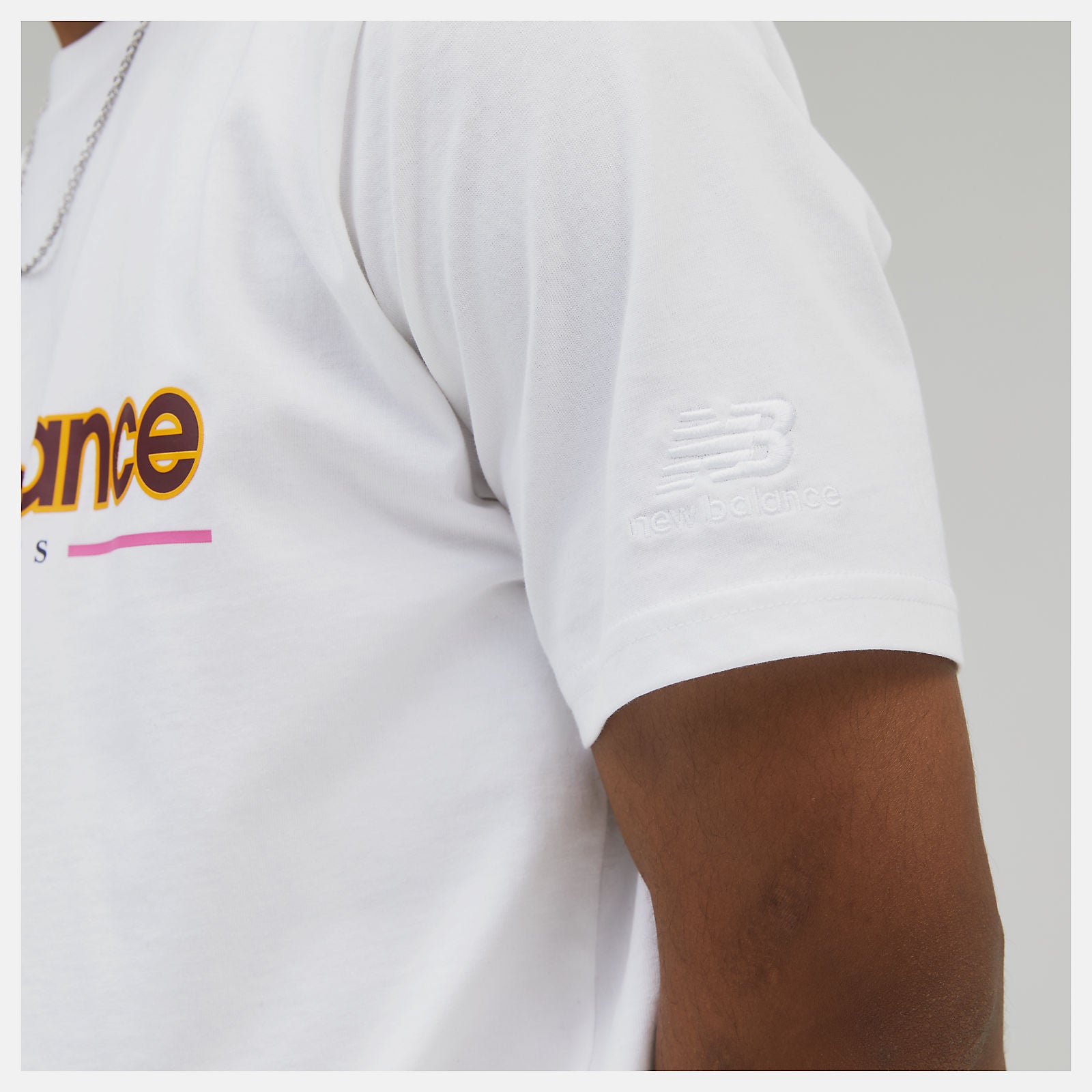 White NB Athletics Higher Learning Tee / New Balance Men