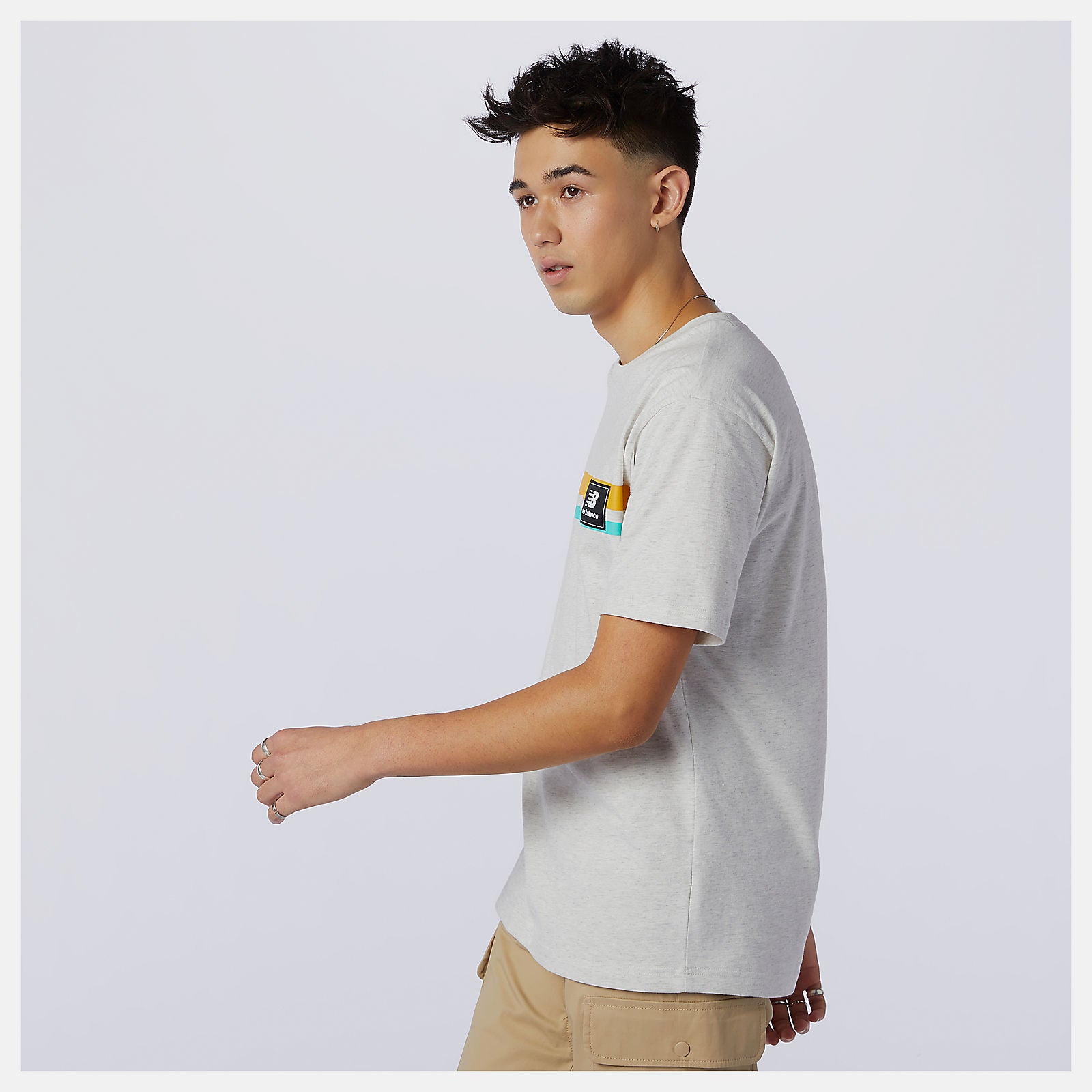 Sea Salt Heather NB Athletics Higher Learning Badge Tee / New Balance Men