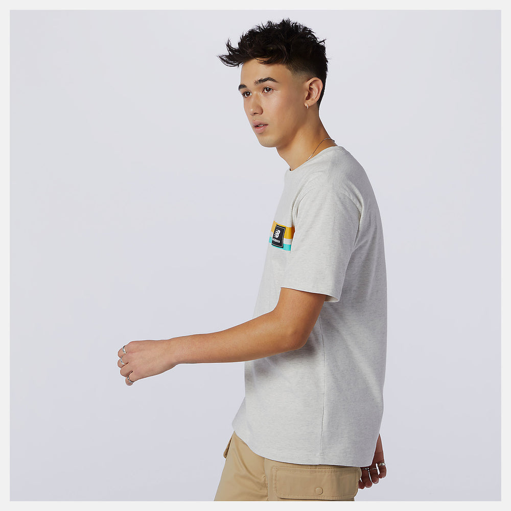 Sea Salt Heather NB Athletics Higher Learning Badge Tee / New Balance Men