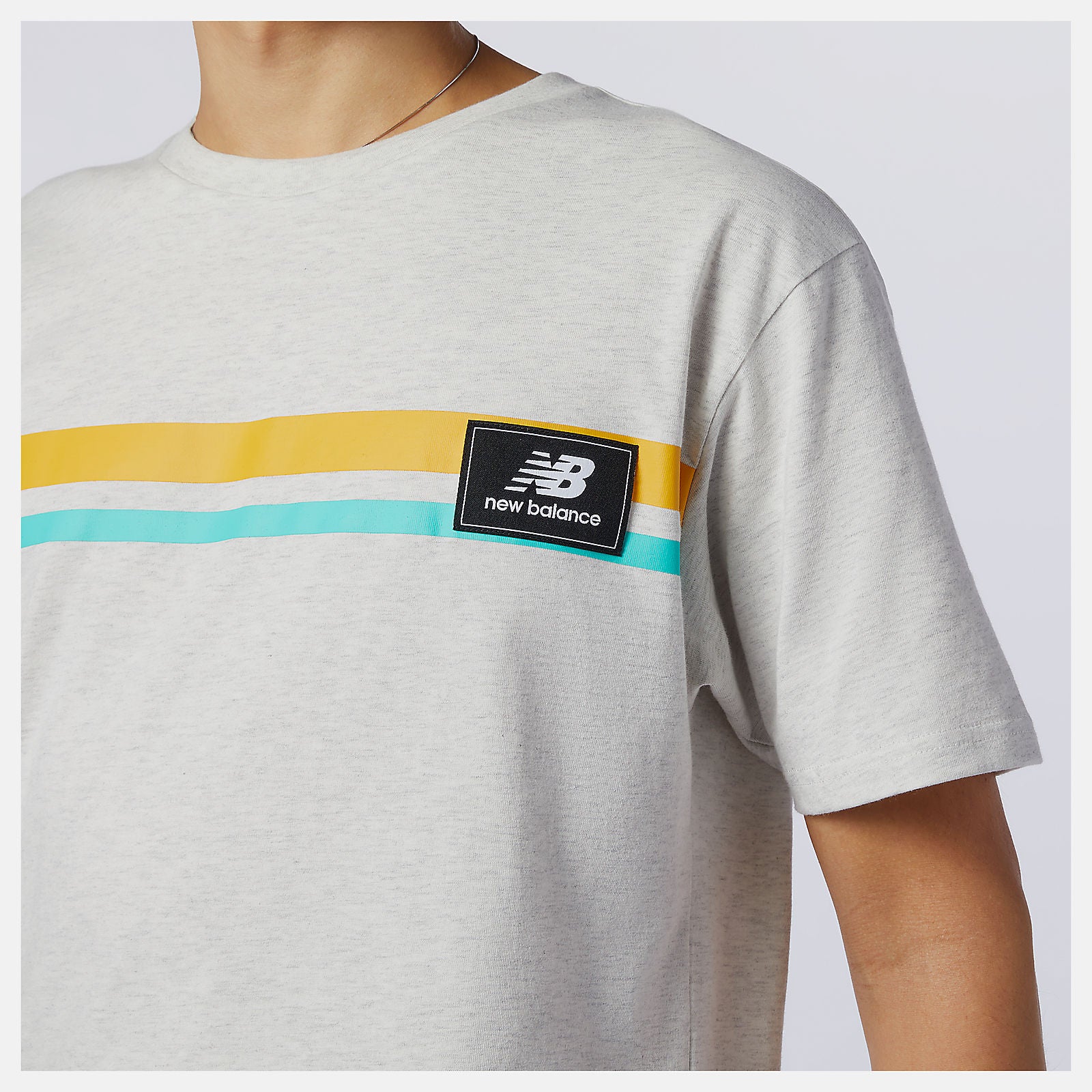 Sea Salt Heather NB Athletics Higher Learning Badge Tee / New Balance Men