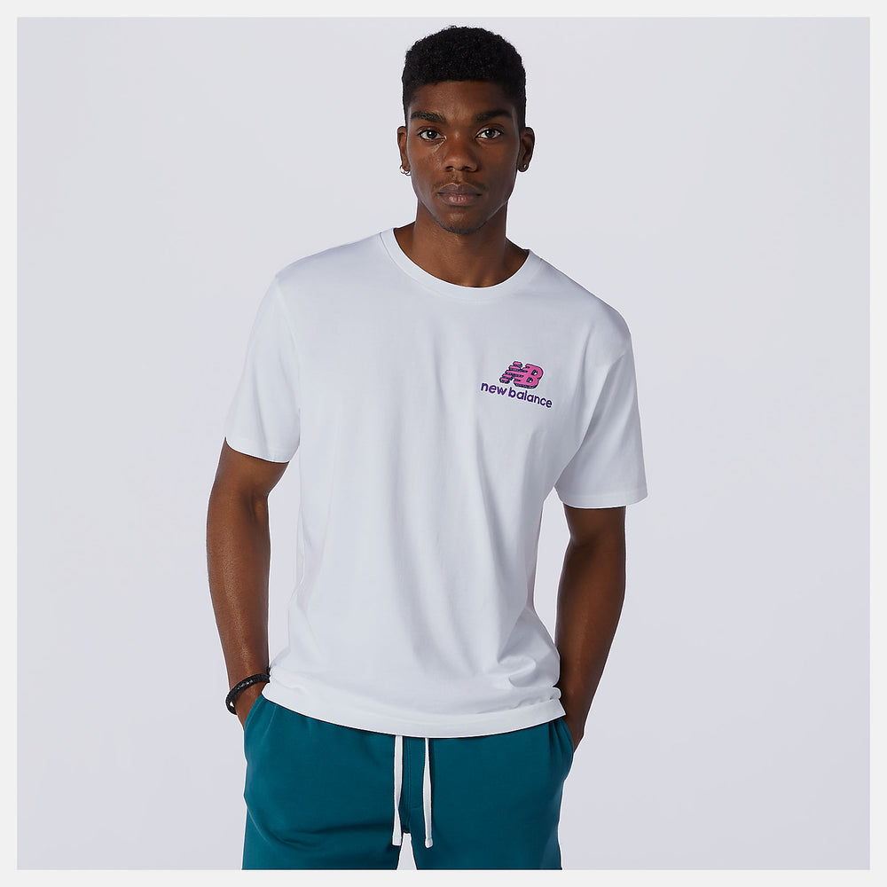 White NB Athletics Clash Graphic Tee / New Balance Men