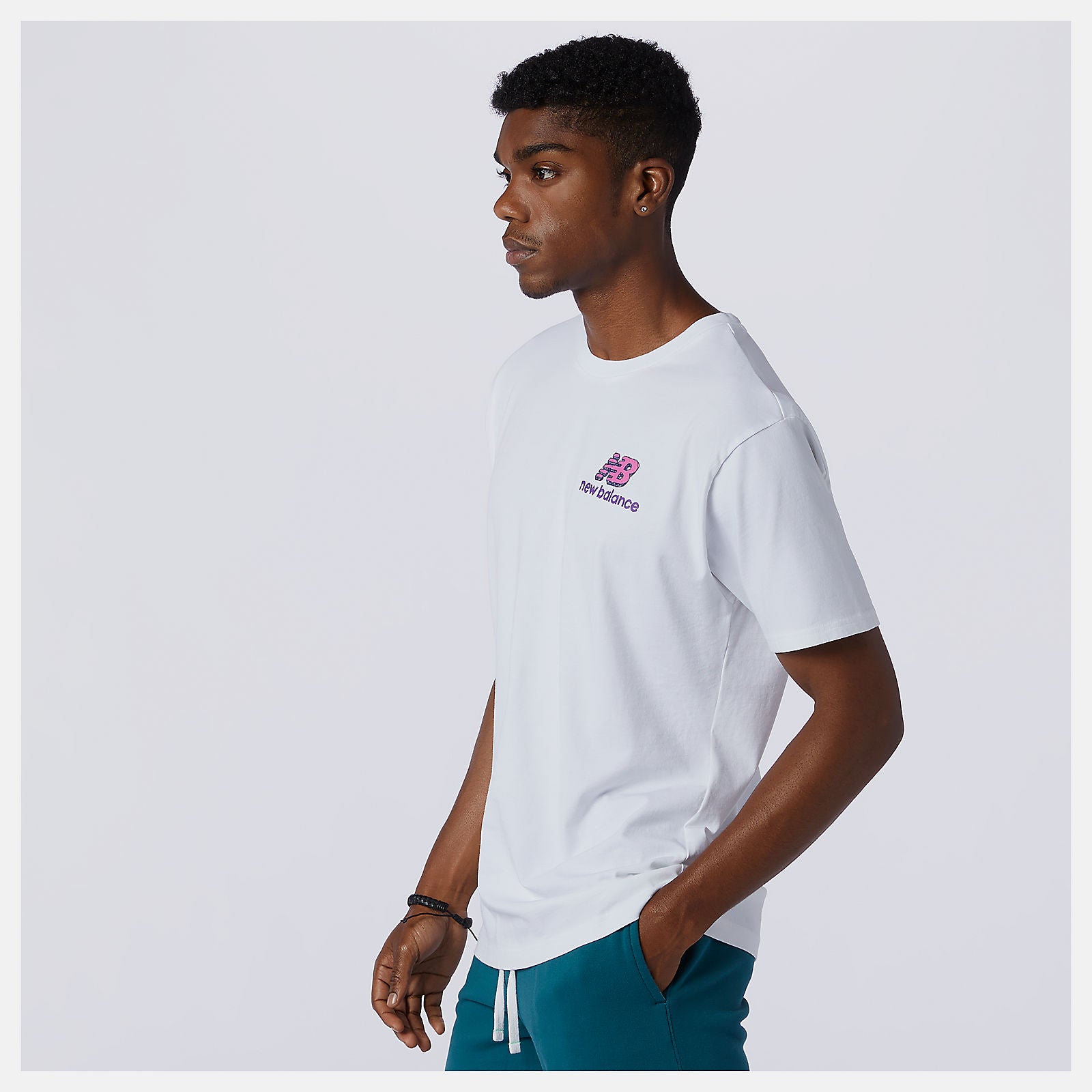White NB Athletics Clash Graphic Tee / New Balance Men