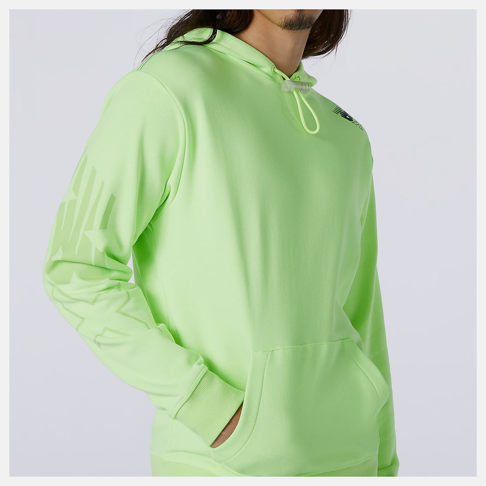 Bleached Lime Glo NB Essentials NBX Hoodie / New Balance Men