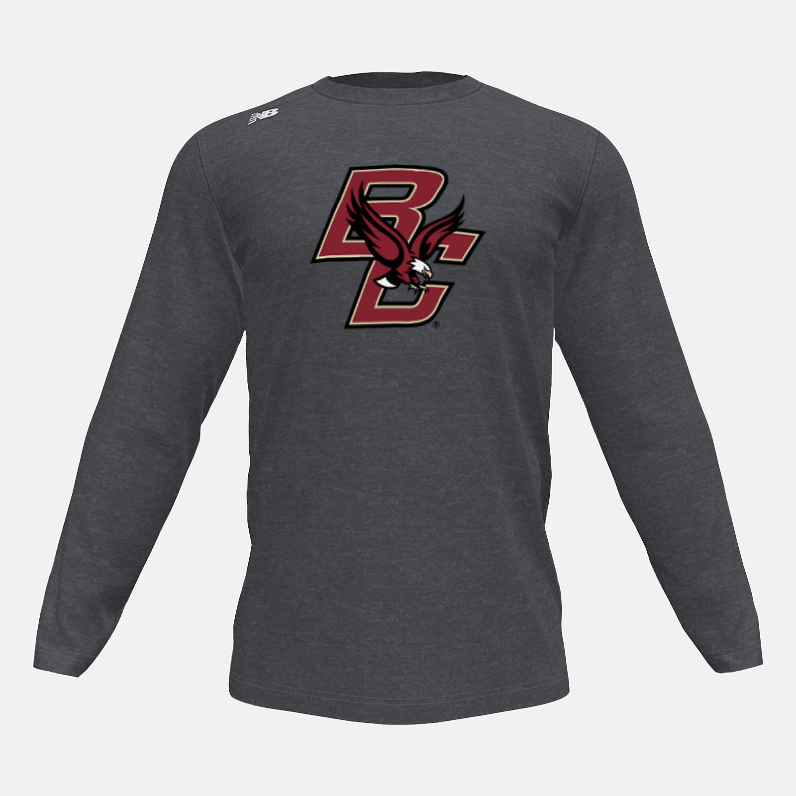 Dark Heather Long Sleeve Tech Tee(Boston College) / New Balance Men