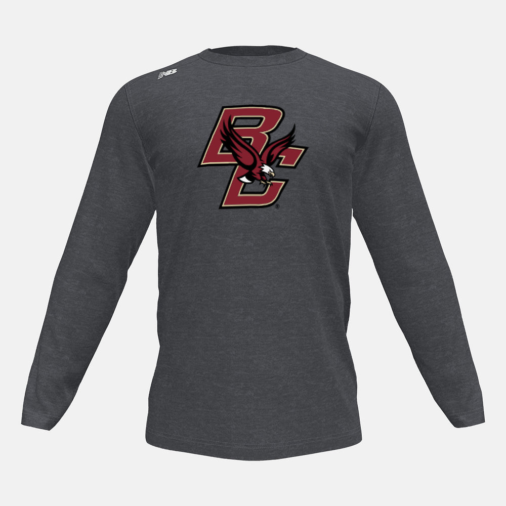 Dark Heather Long Sleeve Tech Tee(Boston College) / New Balance Men