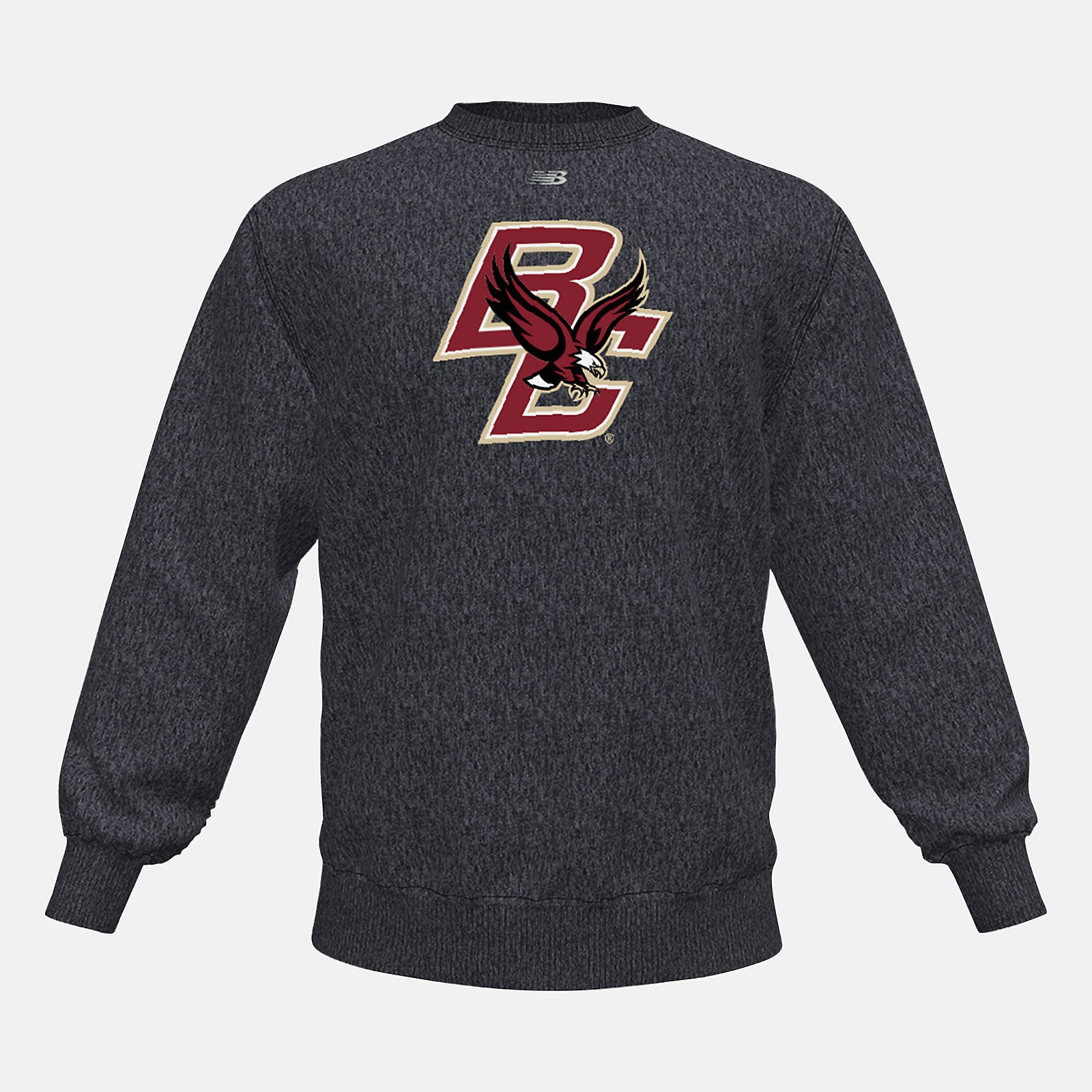 Black Heather NB Crew Fleece(Boston College) / New Balance Men