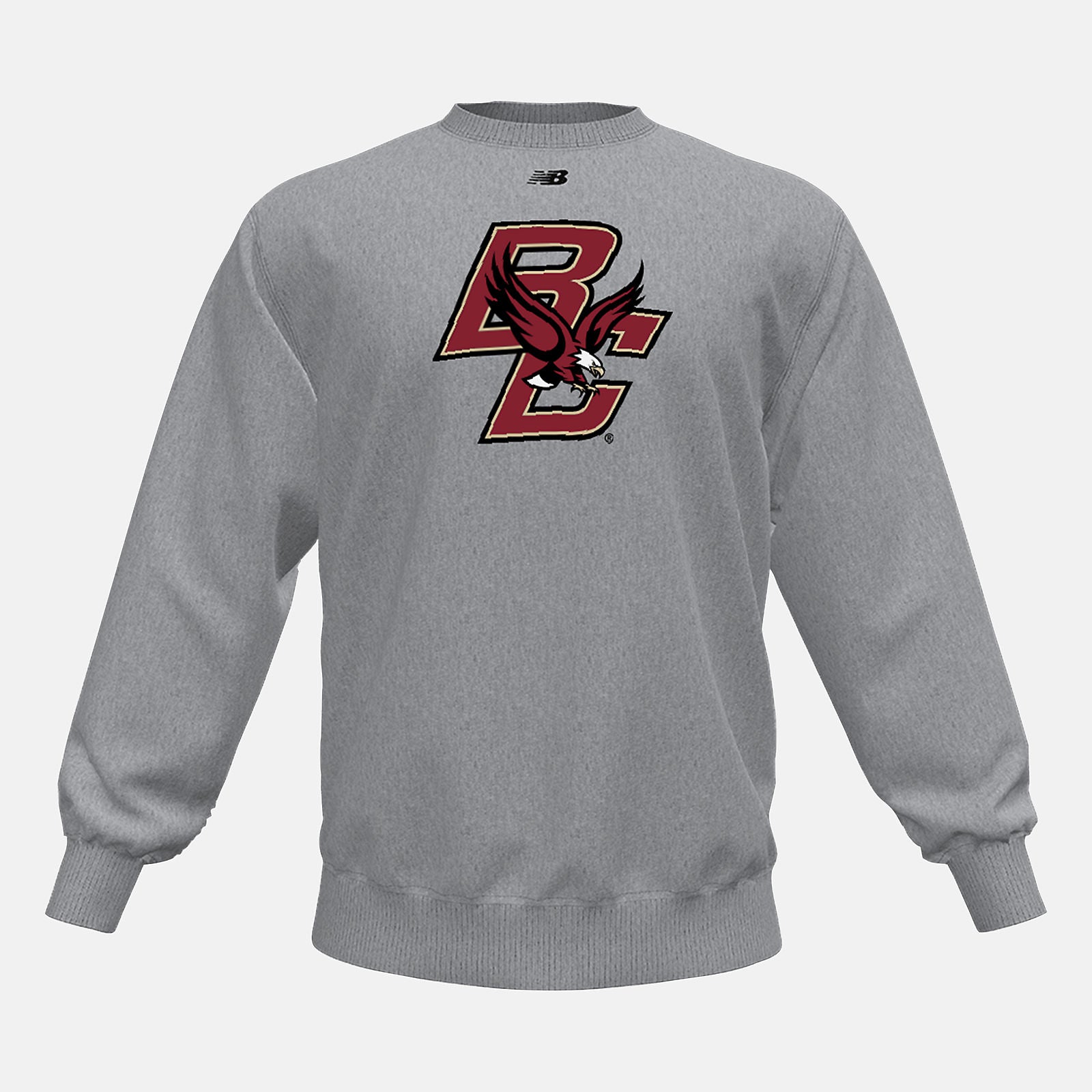 Med Heather Grey NB Crew Fleece(Boston College) / New Balance Men