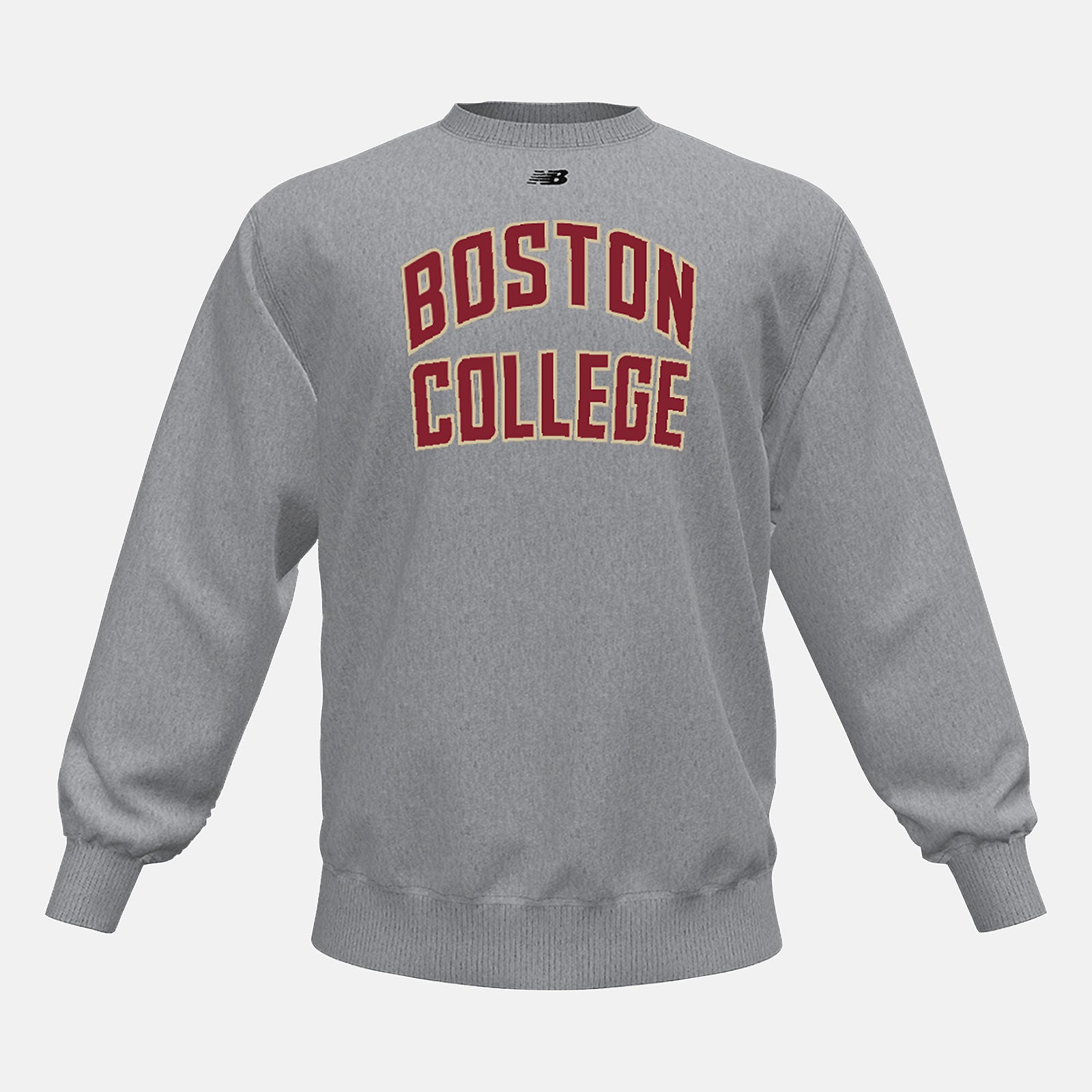 Med Heather Grey NB Crew Fleece(Boston College) / New Balance Men