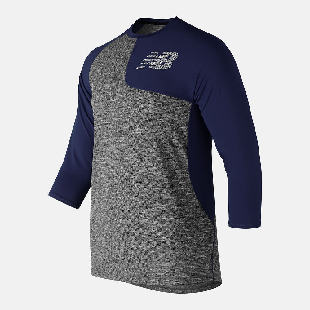 Team Navy Asym 2.0 Left 3/4 Sleeve / New Balance Men