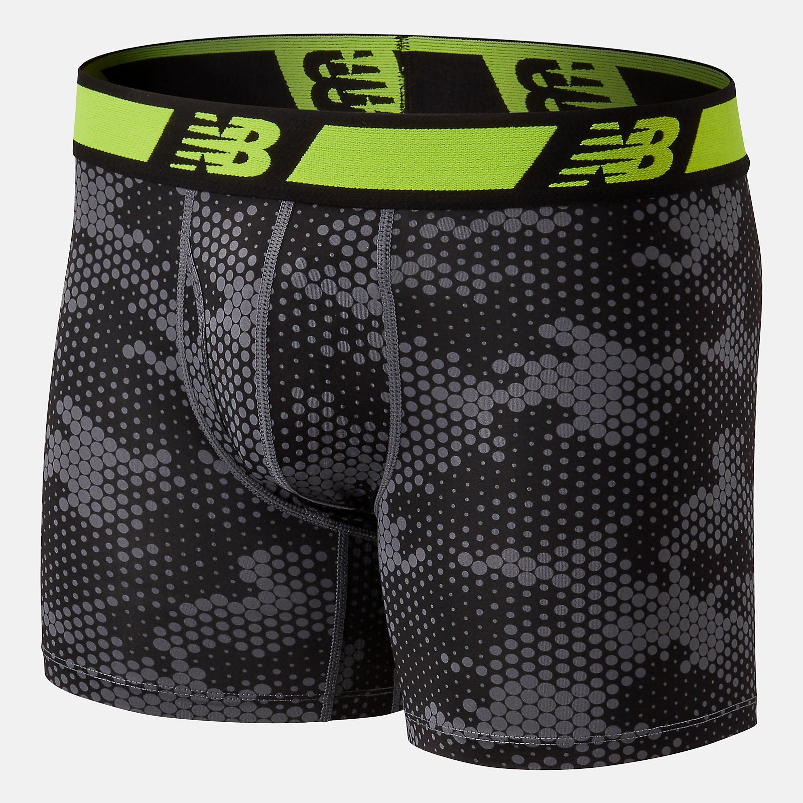 Hi Lite/Black Print NB Dry 6 Inch Boxer Brief 2 Pack / New Balance Men