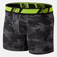 Hi Lite/Black Print NB Dry 6 Inch Boxer Brief 2 Pack / New Balance Men
