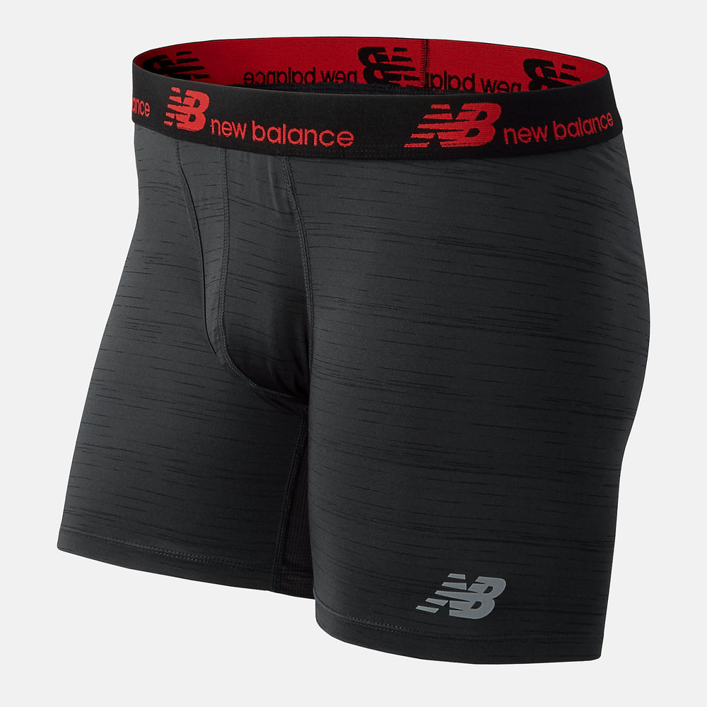 Black/Red NB Dry 6 Inch Boxer Brief 2 Pack / New Balance Men