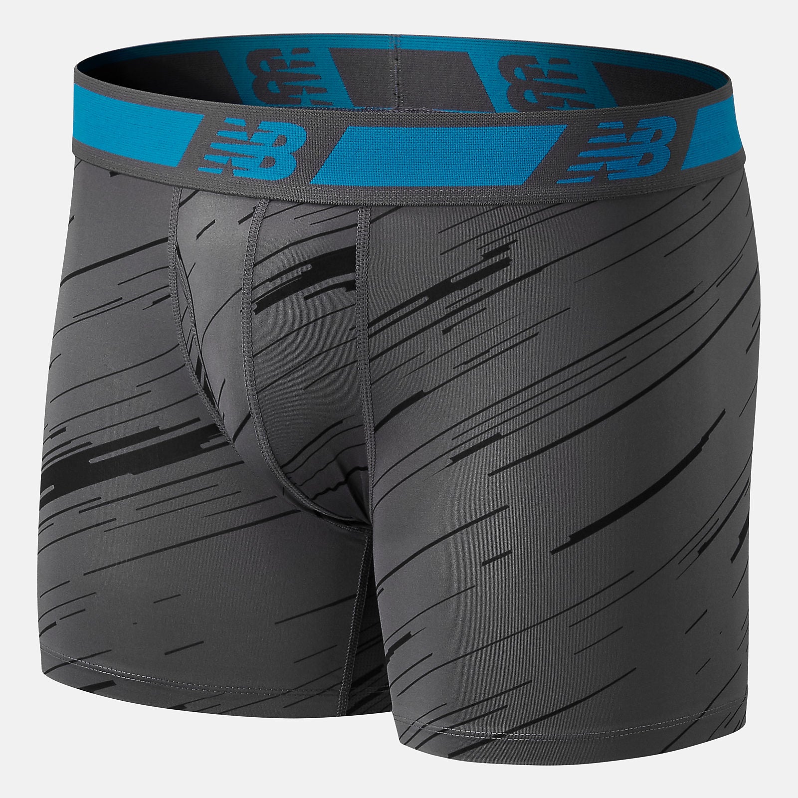 Black/Lead NB Dry 6 Inch Boxer Brief 2 Pack / New Balance Men