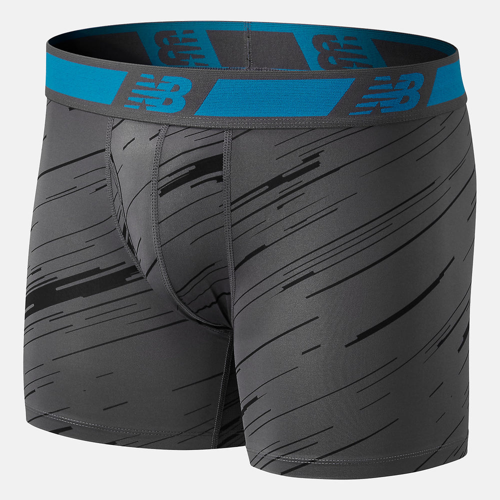Black/Lead NB Dry 6 Inch Boxer Brief 2 Pack / New Balance Men