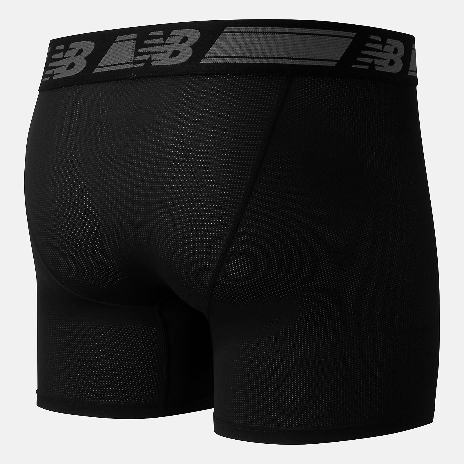 Black Men Mesh 6 Inch Boxer Brief 2 Pack / New Balance Men