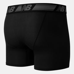 Black Men Mesh 6 Inch Boxer Brief 2 Pack / New Balance Men