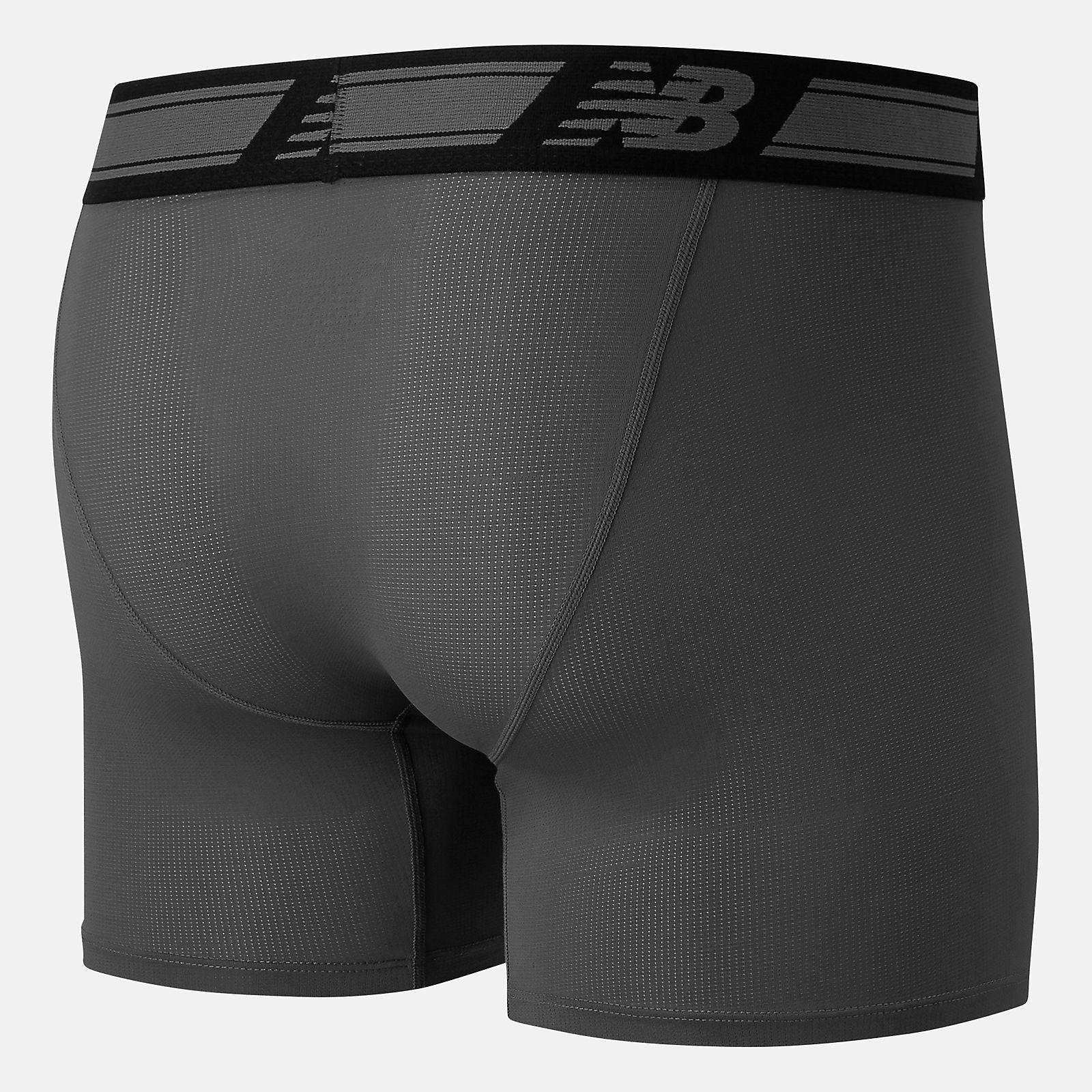 Lead/Black Men Mesh 6 Inch Boxer Brief 2 Pack / New Balance Men