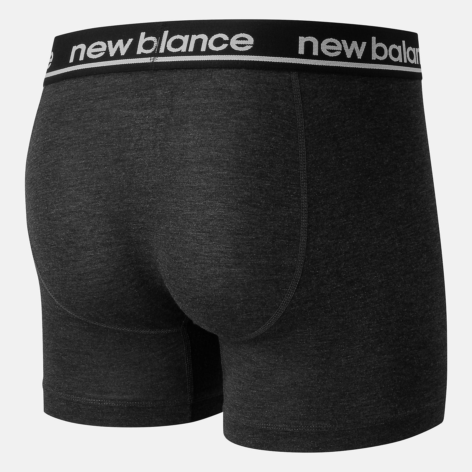 Black/Dark Heather Grey Men Viscose 5 Inch Boxer 2 Pack / New Balance Men