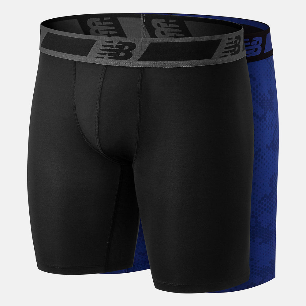 Black/Team Royal Men Dry/Fresh 9 Inch Brief 2 Pack / New Balance Men