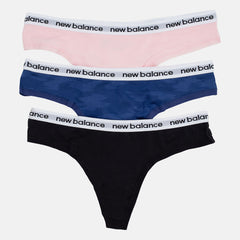 Black Eversoft Thong 3 Pack / New Balance Women