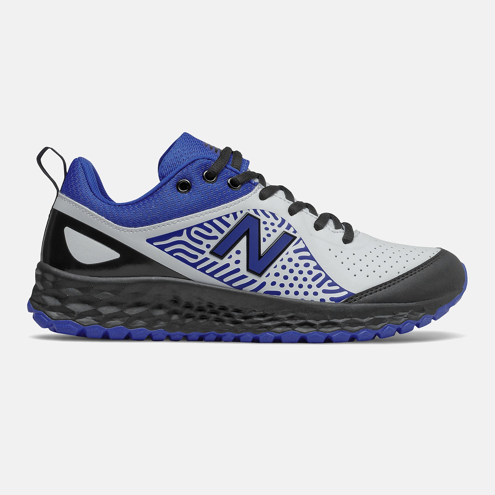 Black/Royal Blue and White Fresh Foam Velo v2 Turf / New Balance Women