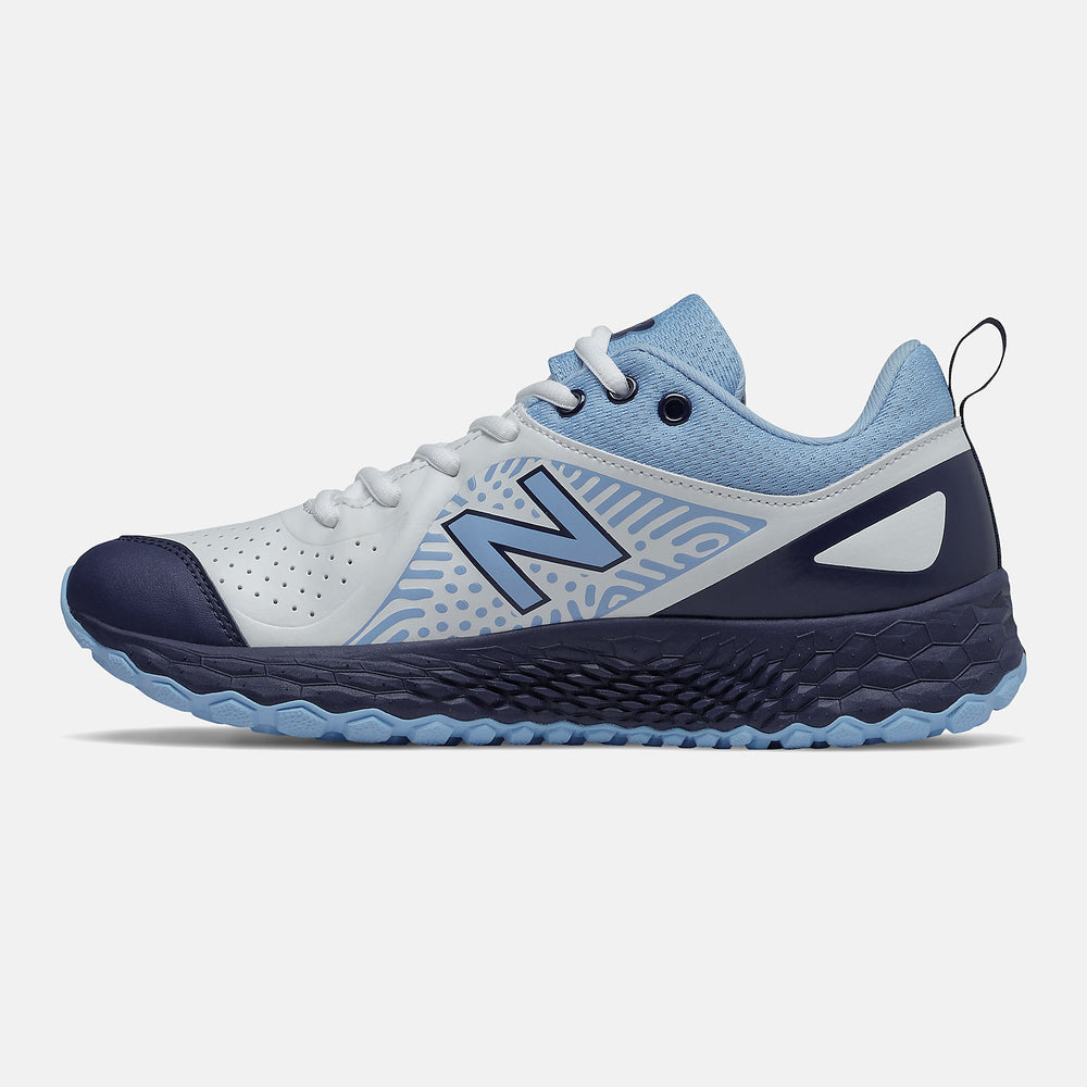 Navy/Team Carolina and White Fresh Foam Velo v2 Turf / New Balance Women