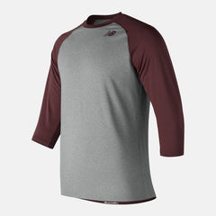 Team Maroon 3/4 Baseball Raglan Top / New Balance Men